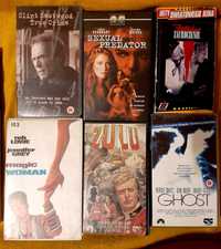 Kasety VHS, różne tytuły, 6 sztuk