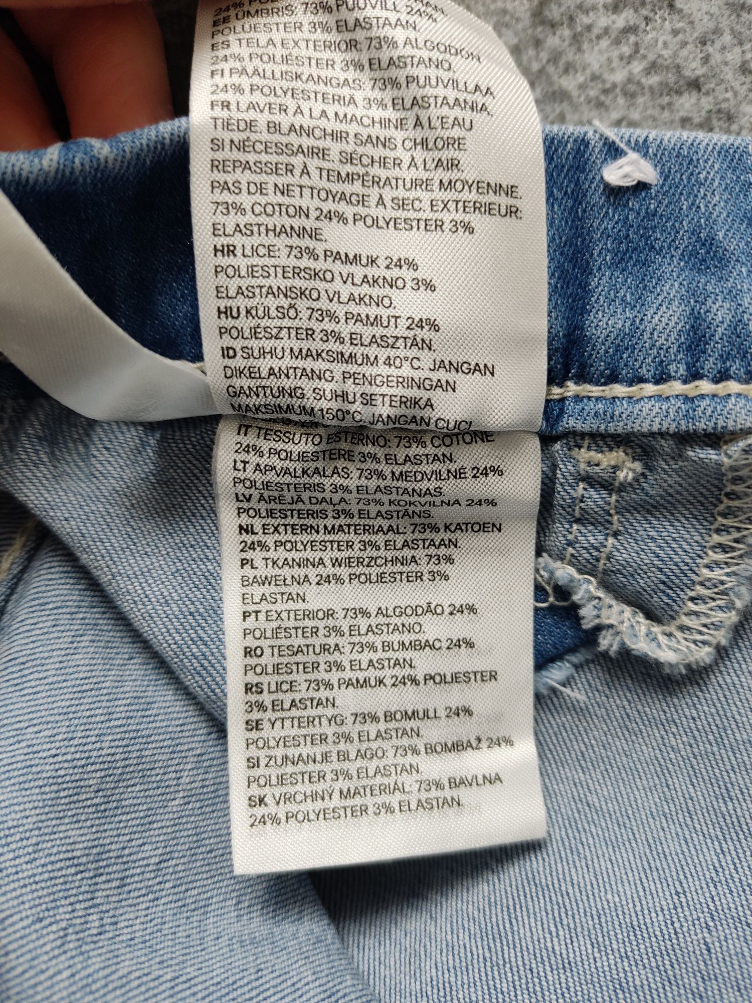 Krótkie spodenki jeansowe H&M chłopięce 98