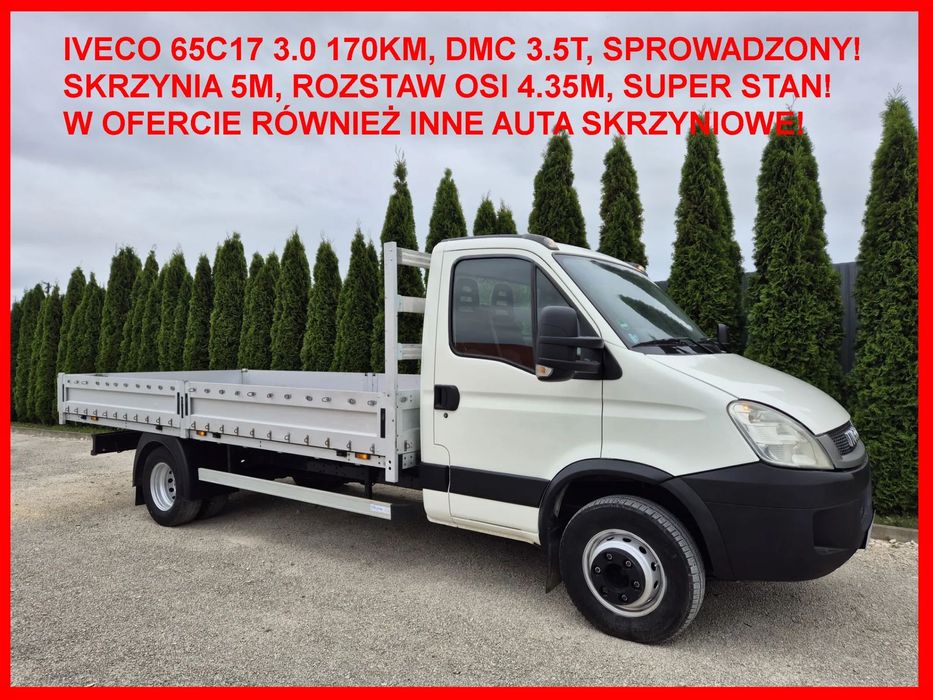 Iveco 65c17 70c17 50c15 3.0 170KM  Skrzyniowy 10 palet, Skrzynia 5m, Dmc 3.5t, Sprowadzony!