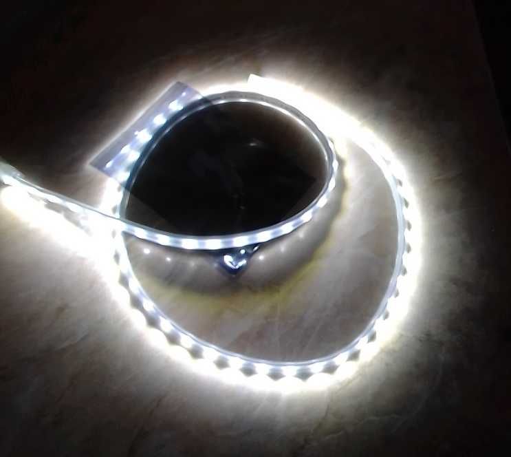 Новая светодиодная LED лента SMD5050, яркая 60 LED, 1 метр, свет Белый