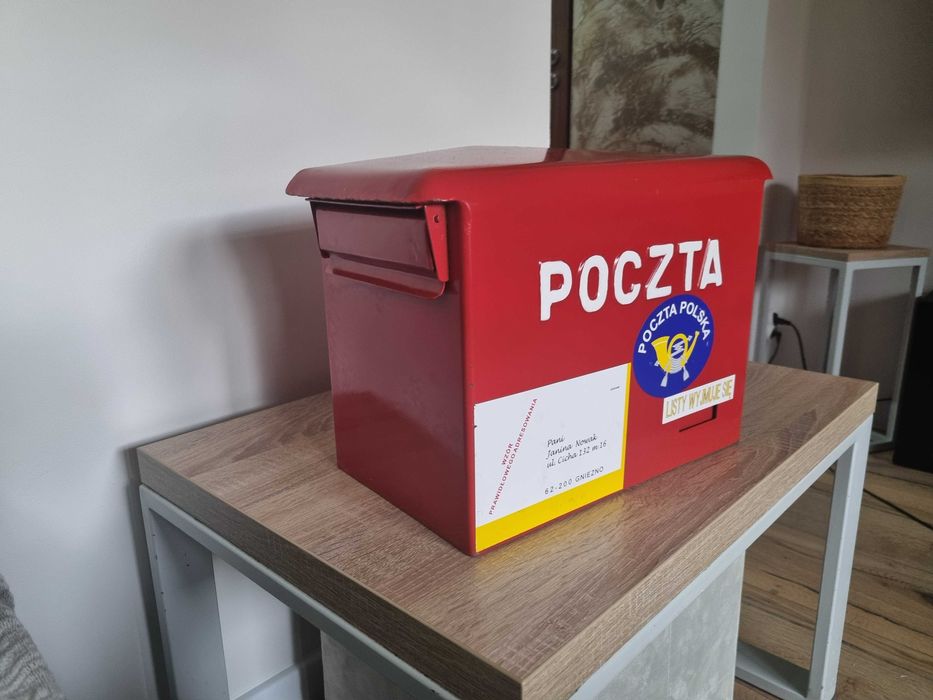 Skrzynka poczta weselna, prl, na ślub z kluczem bdb stan