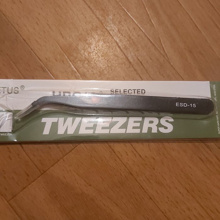 Penseta twezers zakrzywiona 45 stopni nowa