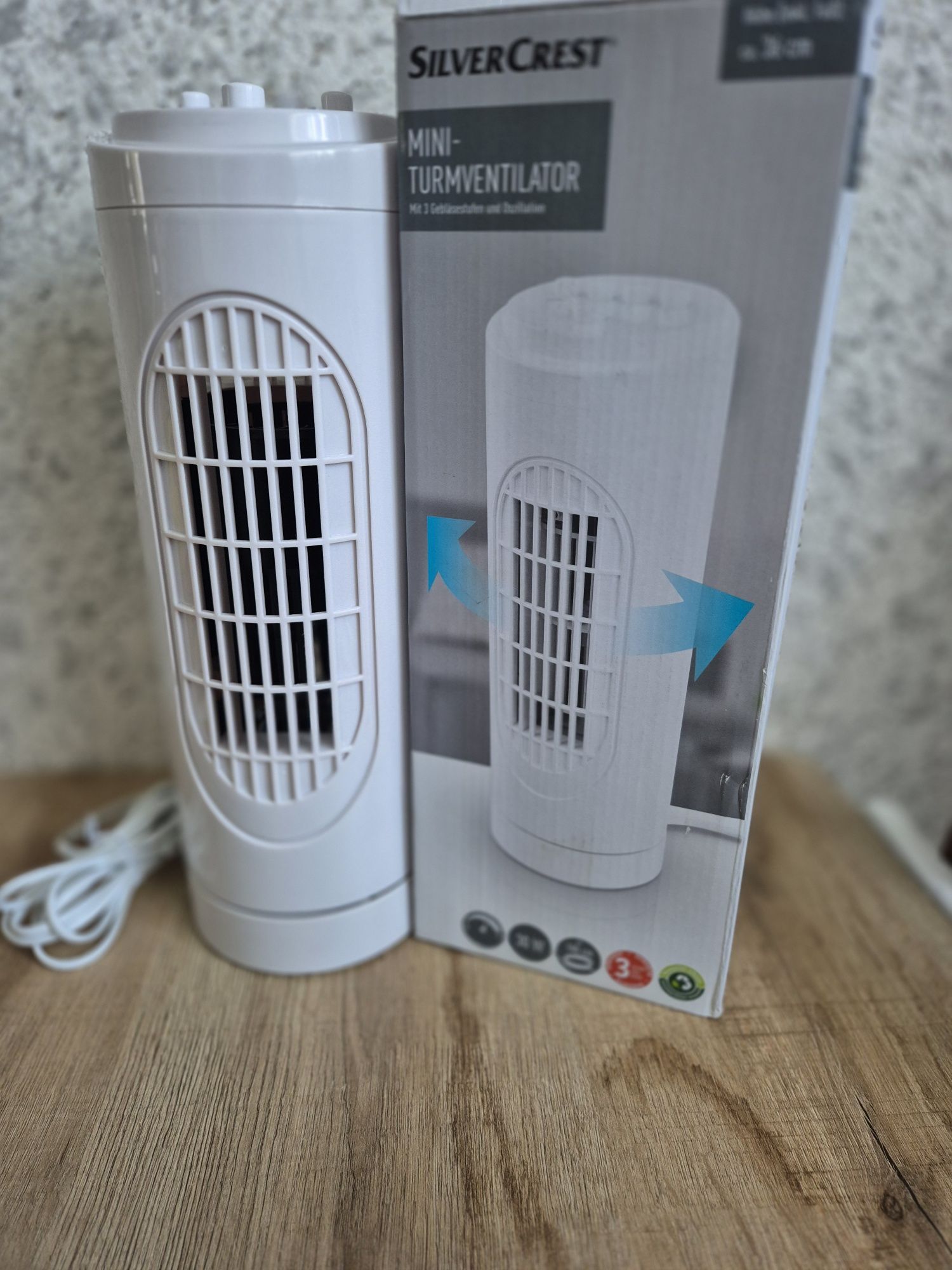 Міні-Вентилятор колонний Silver Crest STVM30B2 36см Білий