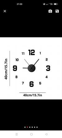 Zegar ścienny bezramowy 40cm