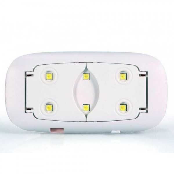 Компактна лампа UV/LED SUN mini для сушіння нігтів на USB, 6 Вт таймер