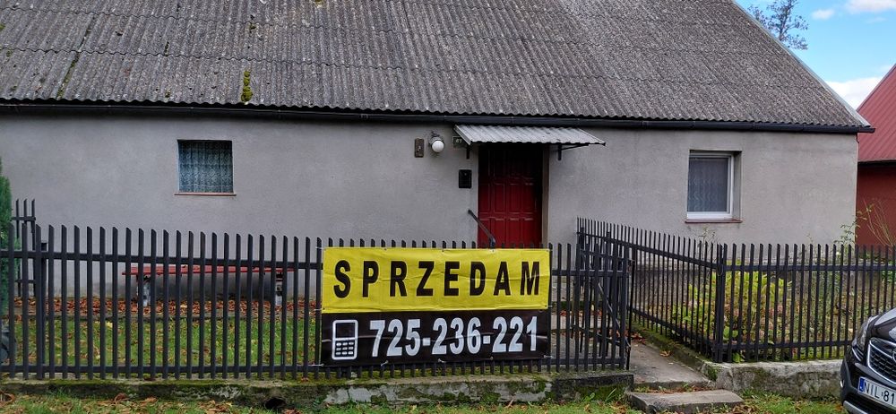 Sprzedam Dom na Wsi Blisko Jezioro Sklep Woj.Warmińsko-Mazurskie