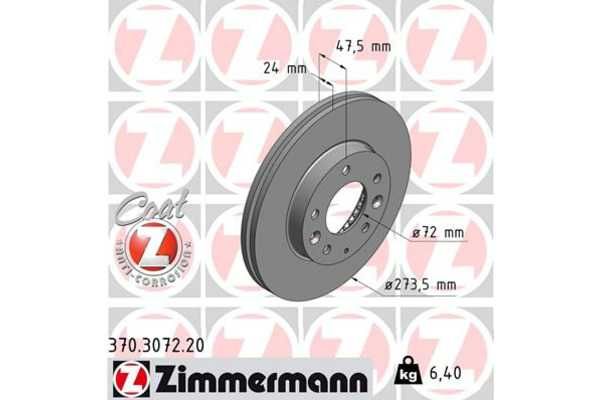 Zimmermann  Tarcza hamulcowa Mazda 323 2x komplet