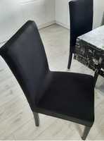 Pokrowce na krzesła czarme gładkie zestaw komplet 6 sztuk elastyczne