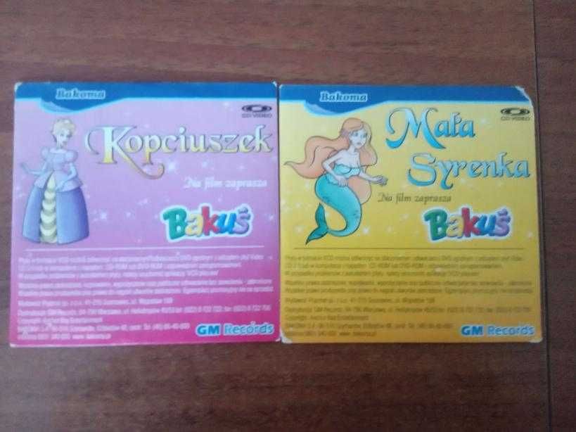 Filmy DVD Dla Dzieci, Bakuś: Kopciuszek, Mała Syrenka, Zestaw