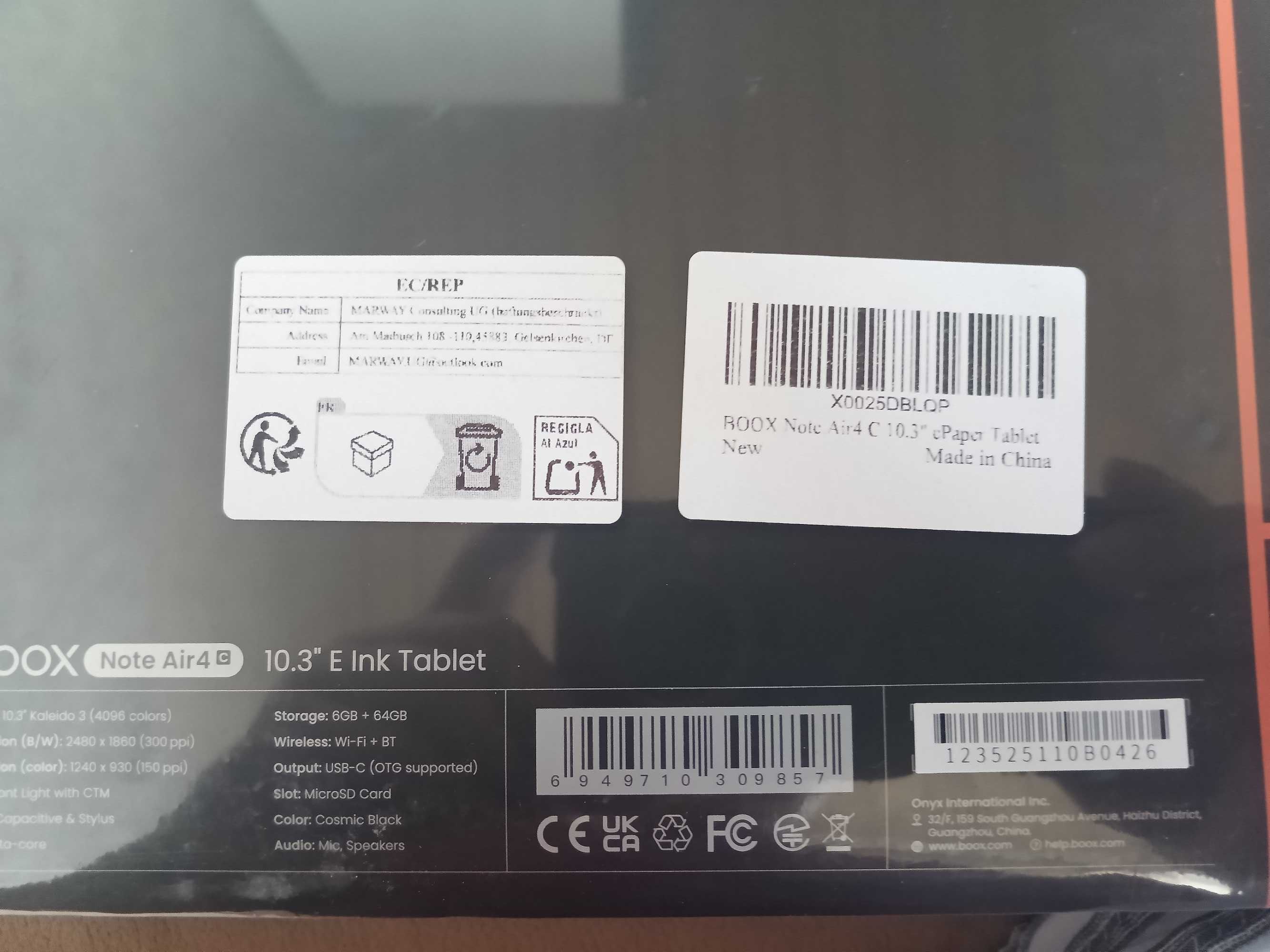 Електронна книга Onyx Boox Note Air 4 C Нова  Запакована