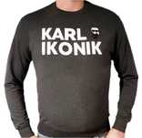 Bluza męska Karl Lagerfeld grafitowa model Ikonik