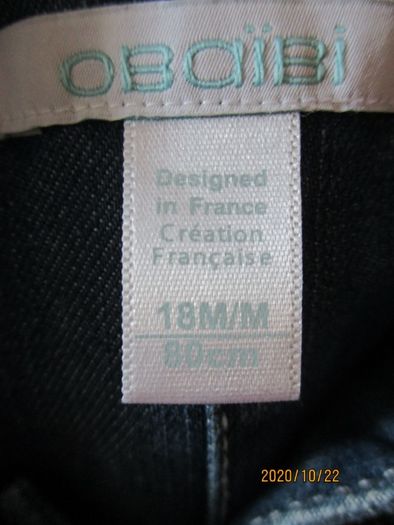Sukienka ogrodniczka jeansowa OKAIDI OBAIBI roz. 80/86, 18M,SUPER STAN