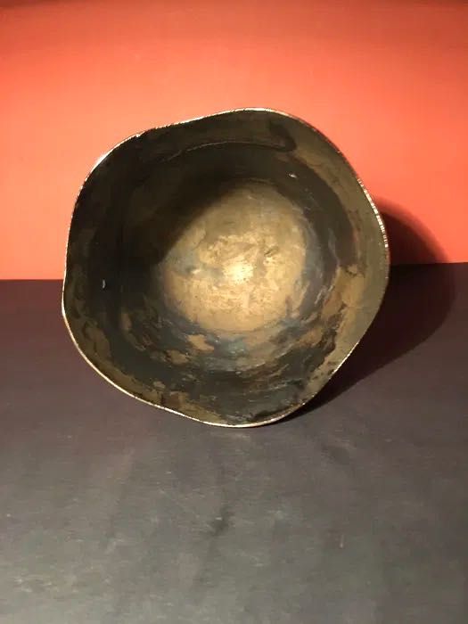 SINO BUDISTA - antigo - latão - 1,35 kg / 16,5 x 20 cm/s