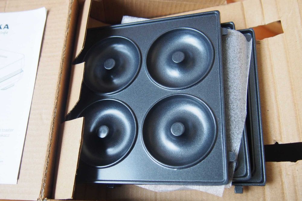 Gofrownica elektryczna 3w1 DUKA VAFFLOR biała - NOWA - Zwrot 7 dni!