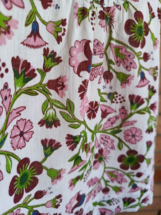 lniana bluzka Marks & Spencer L 100% len w kwiaty