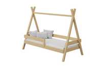 Łóżko z dodatkowym materacem drewno