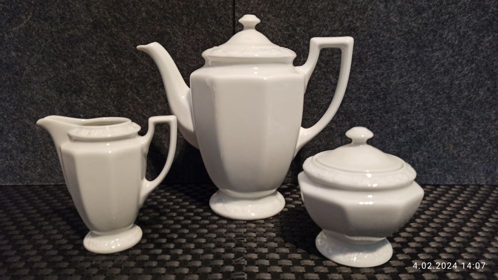 Porcelana Rosenthal Biała Maria Serwis 6 os Mokka  Stan Idealny