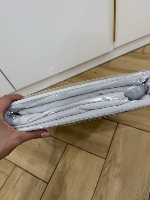 Постільна білизна комплект євро світло-сіра