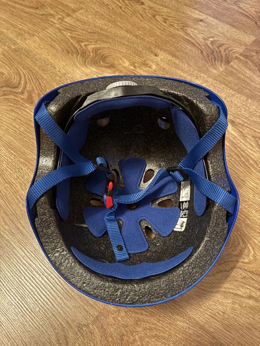 Kask dziecięcy regulowany na rolki, deskorolkę, rower niebieski Oxelo
