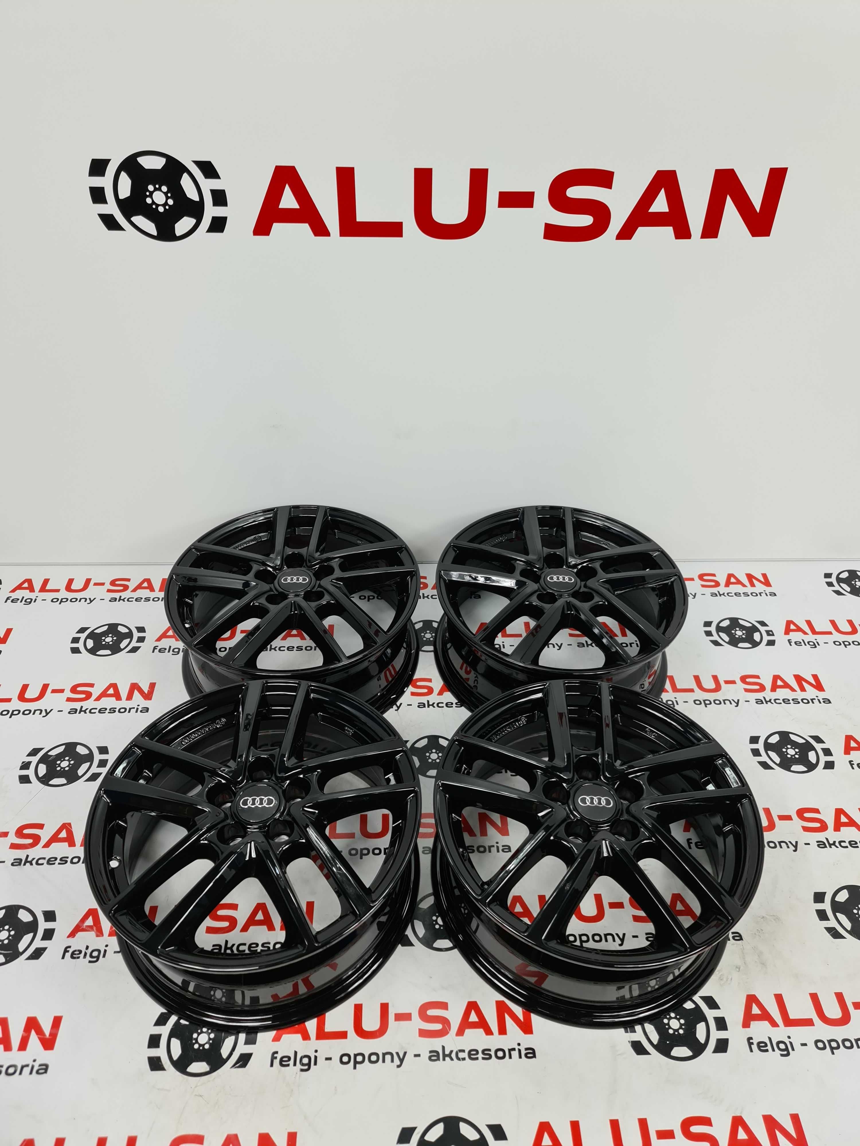 NOWE alufelgi AUDI 16" 5x100 A1 A2 A3 TT - Czarny