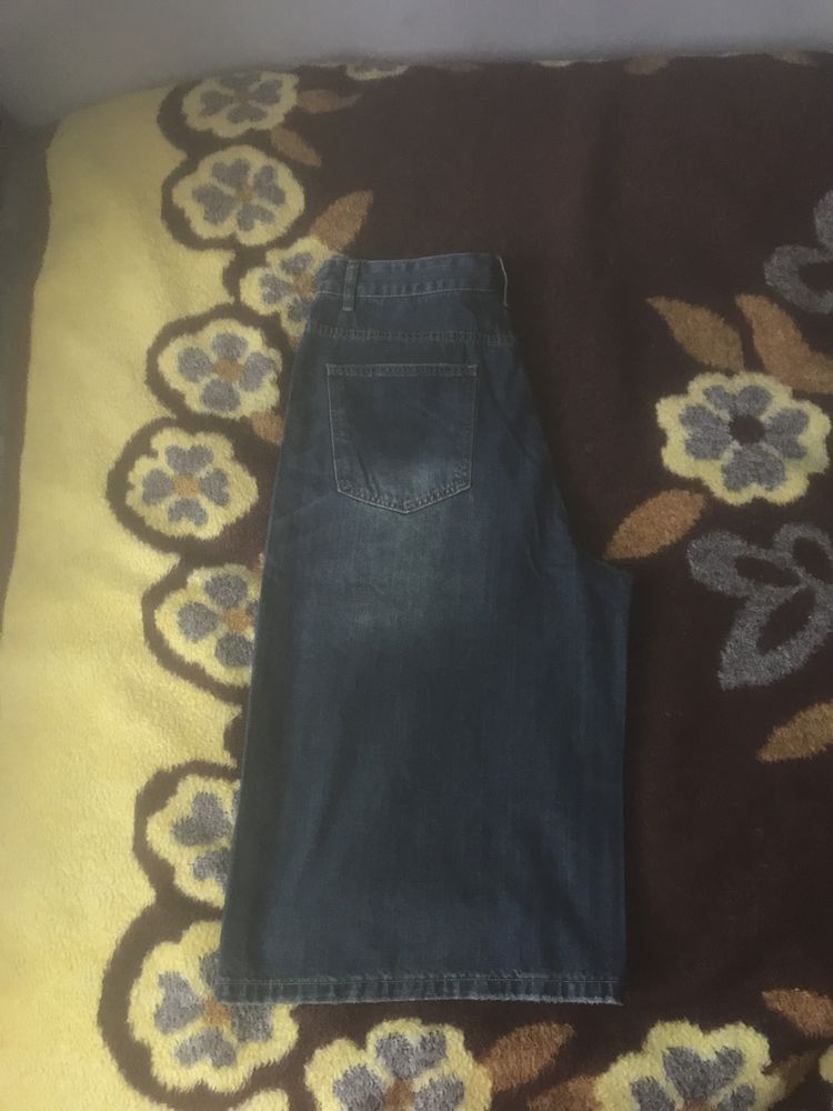 широкі джинсові шорти бріджи (shorts sk8 jeans y2k)