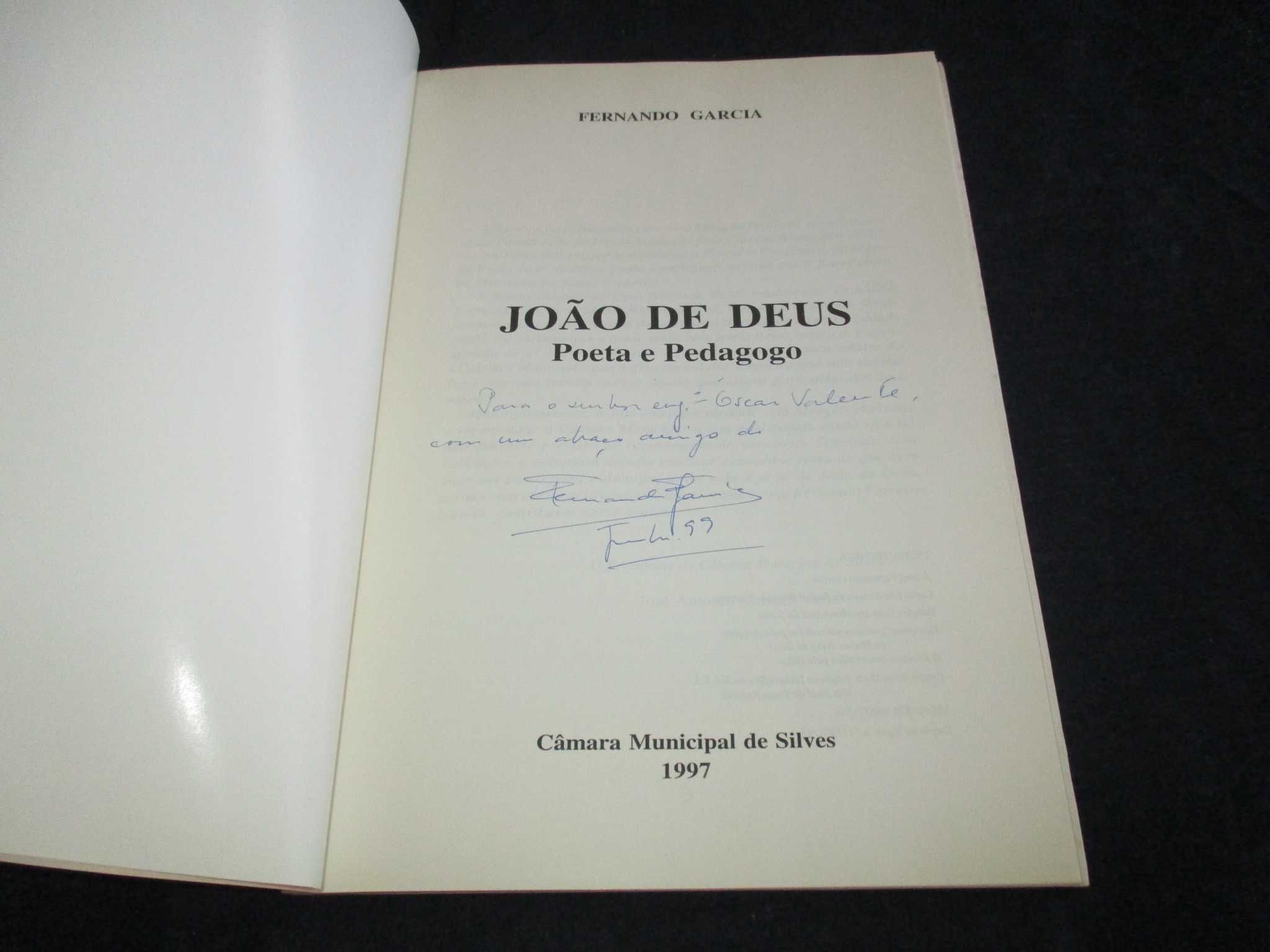 Livro João de Deus Poeta e Pedagogo Fernando Garcia Autografado