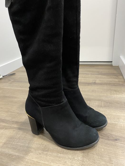 Осінні сапоги замшеві