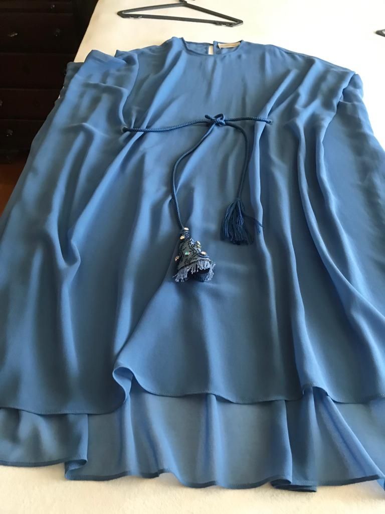 Purificacion Garcia - Vestido Fluído Azul