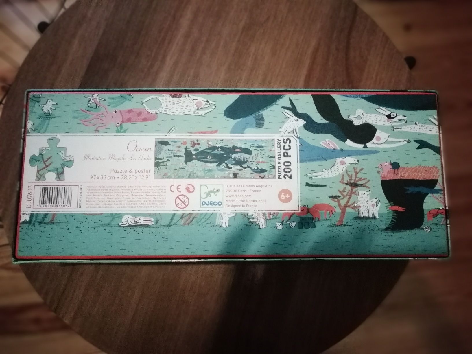 Puzzle djeco de 200 peças - o oceano