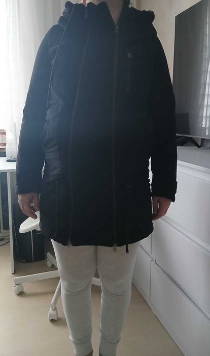 Зимова фірмова куртка для вагітних пуховик для вагітних парка