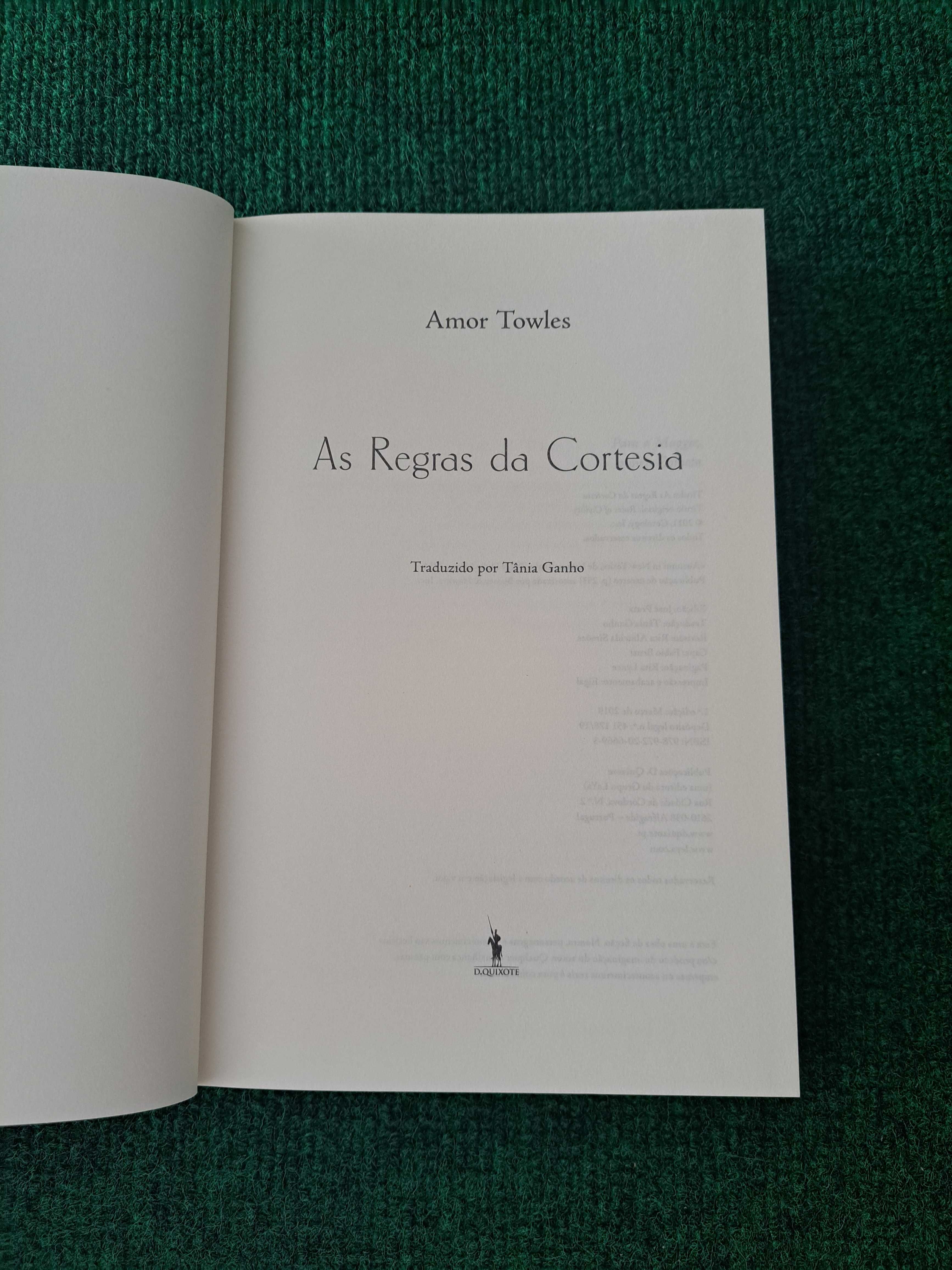 As Regras da Cortesia - Amor Towles