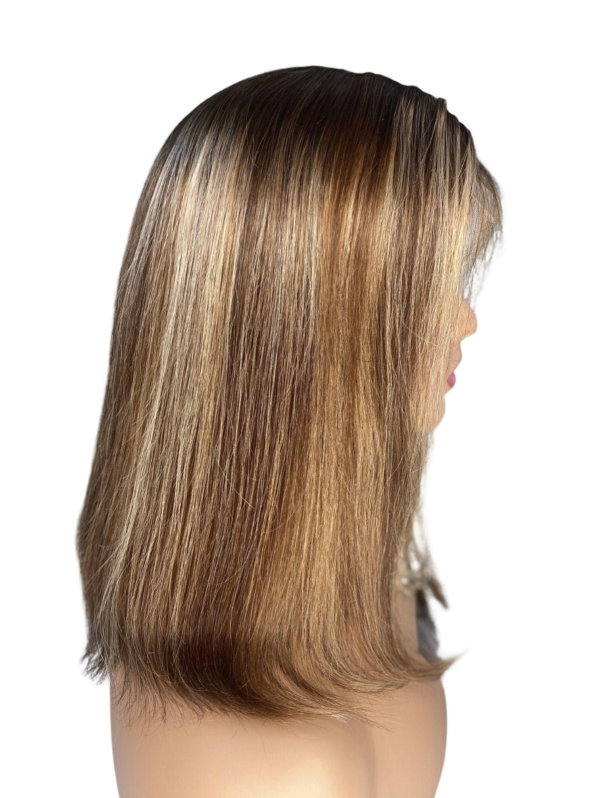 Peruka Lace Front Włos Naturalny Krótka