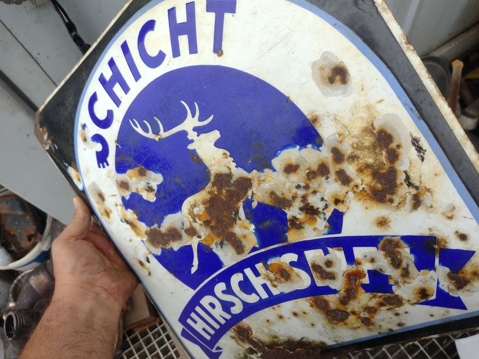 Stara Reklama Emaliowana.Szyld Emaliowany Zabytek.