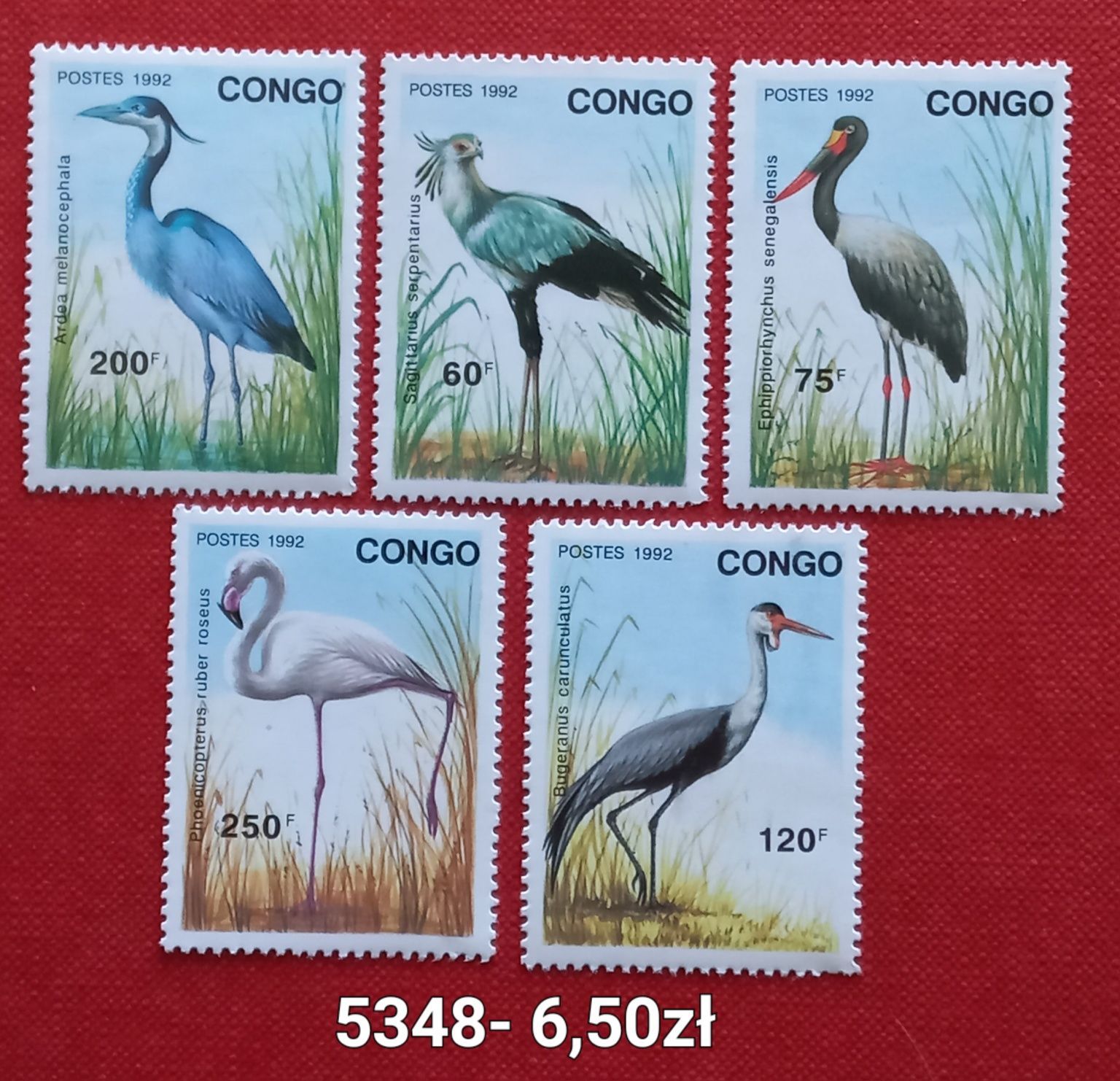 Znaczki pocztowe- fauna/ptaki,Kongo,Papua New Guinea