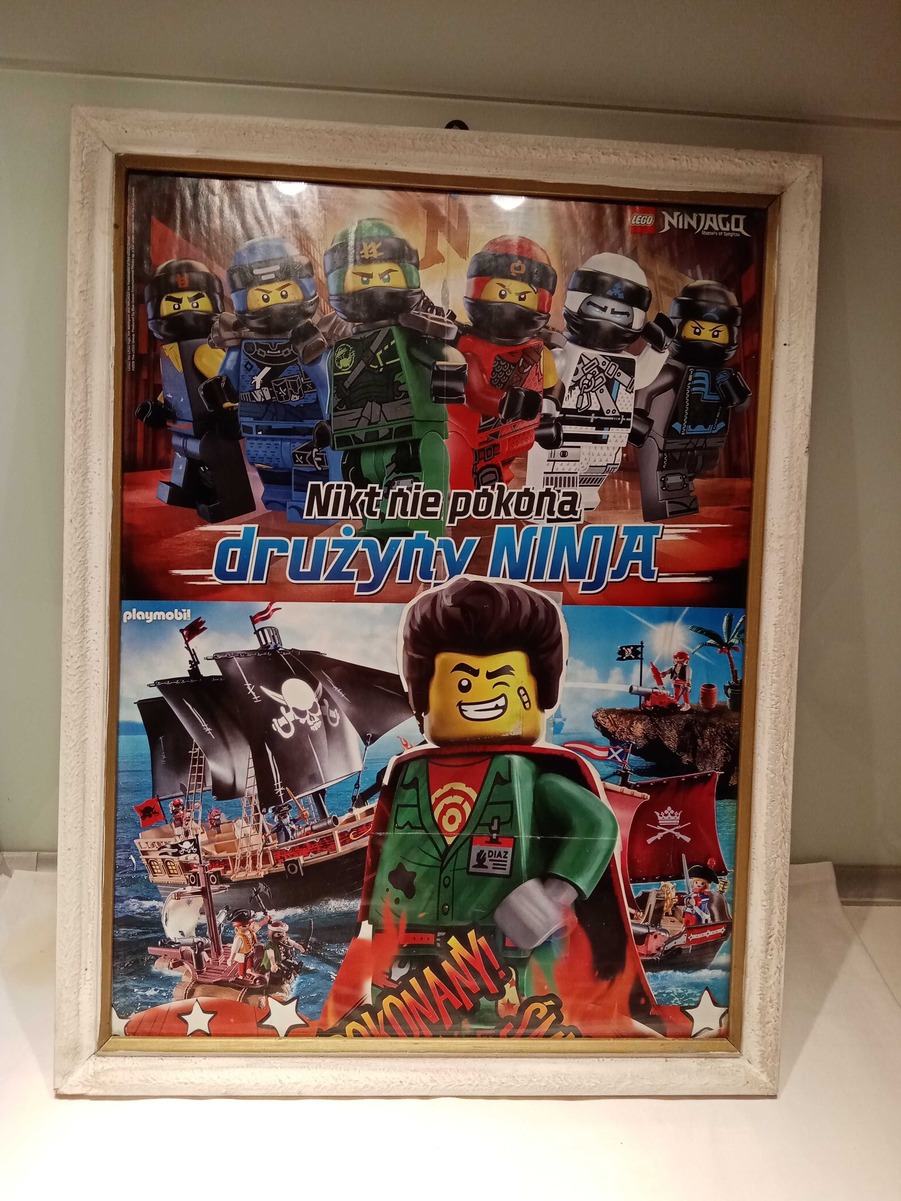 Plakat Lego Ninjago w ramie dekoracja obraz