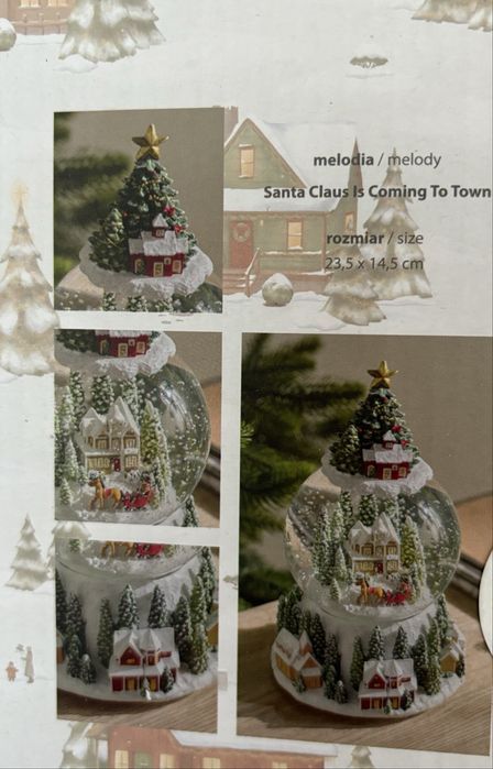 Szklana kula śnieżna z pozytywką