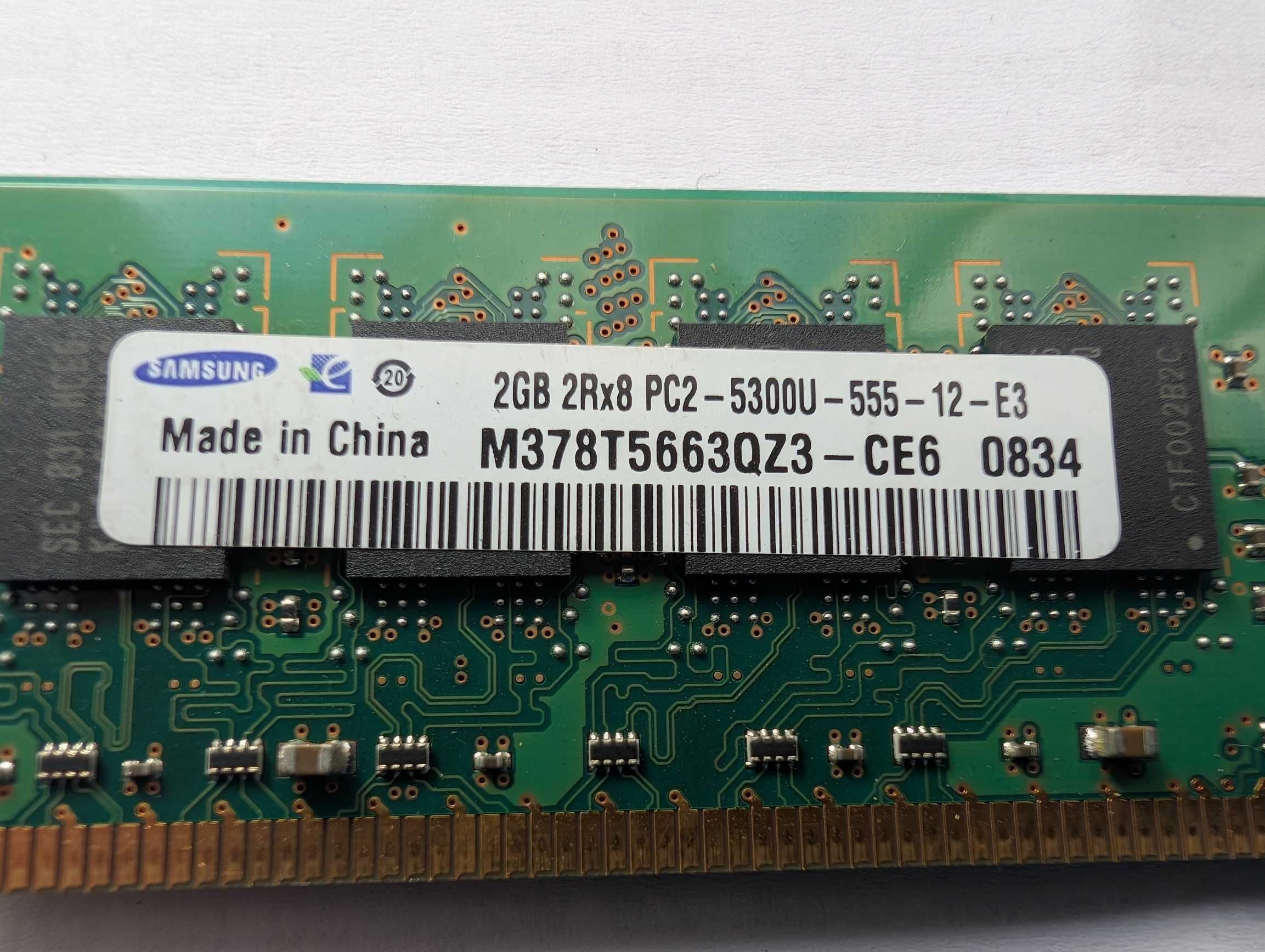 pamięć Samsung M378T5663QZ3-CE6 2GB DDR2 Desktop RAM Memory