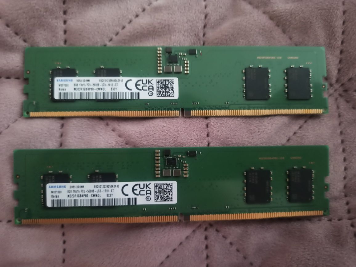 Оперативна пам'ять DDR 5 , 2×8 = 16 на ПК Samsung