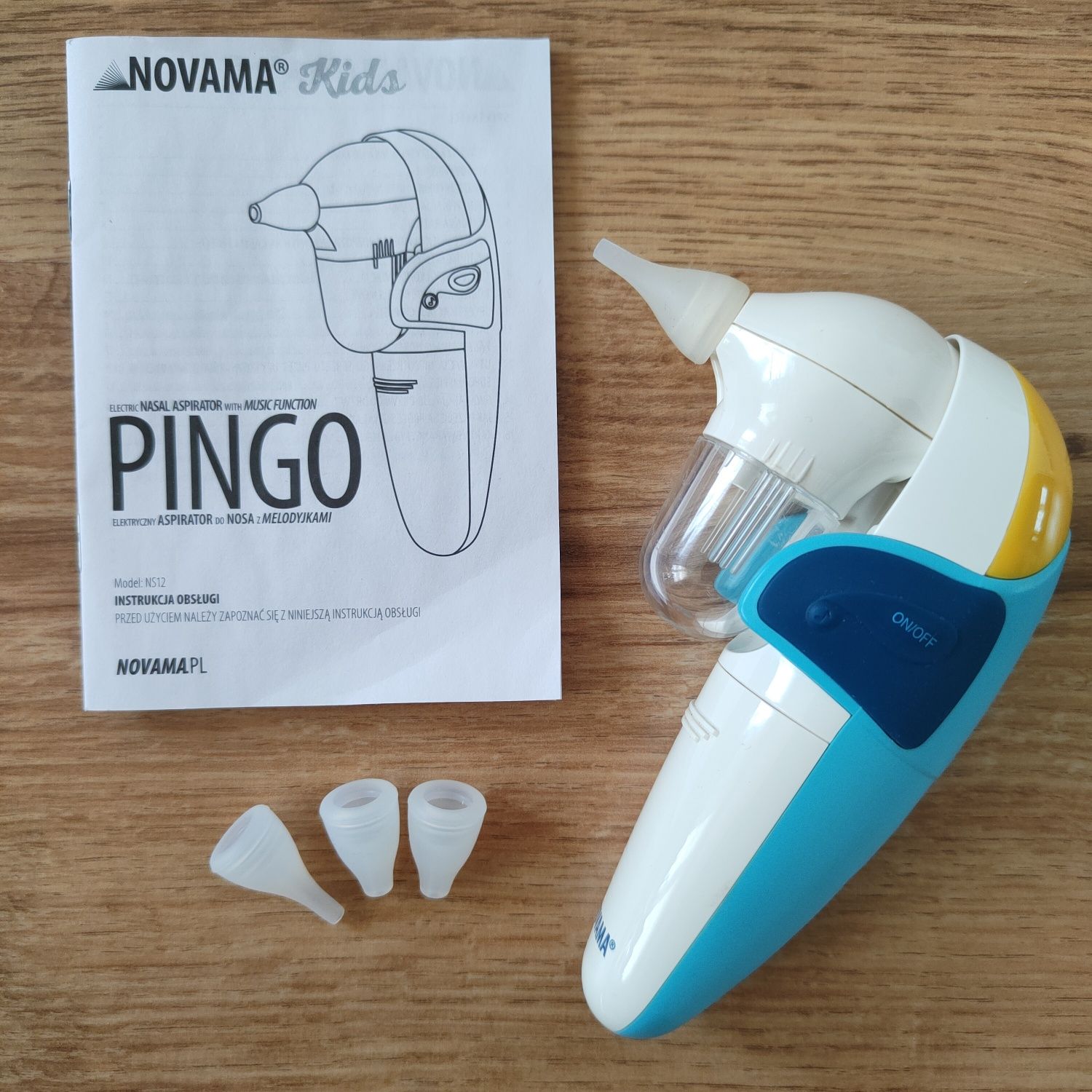 Elektryczny aspirator do nosa Novama Kids Pingo dla niemowląt i dzieci