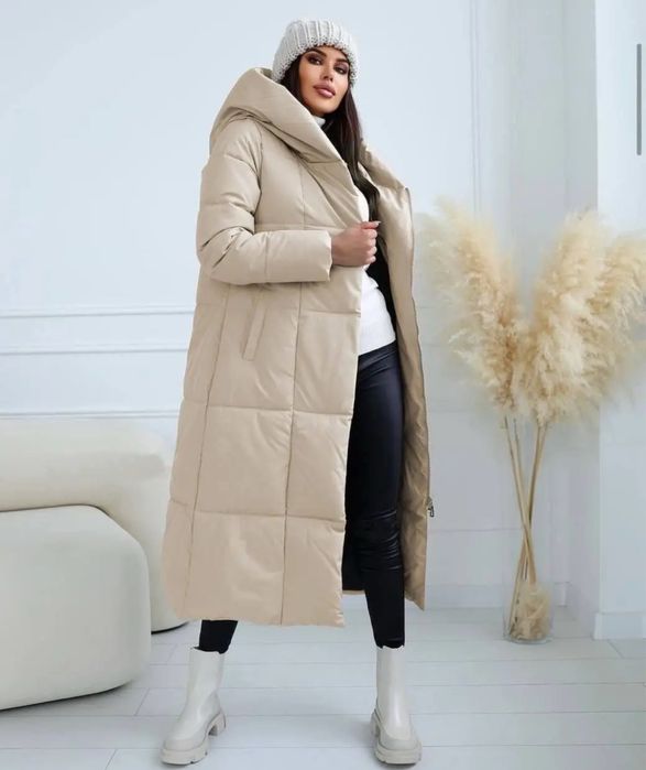 Жіноче пальто зимове куртка довга пуховик розмір 44 , С-М