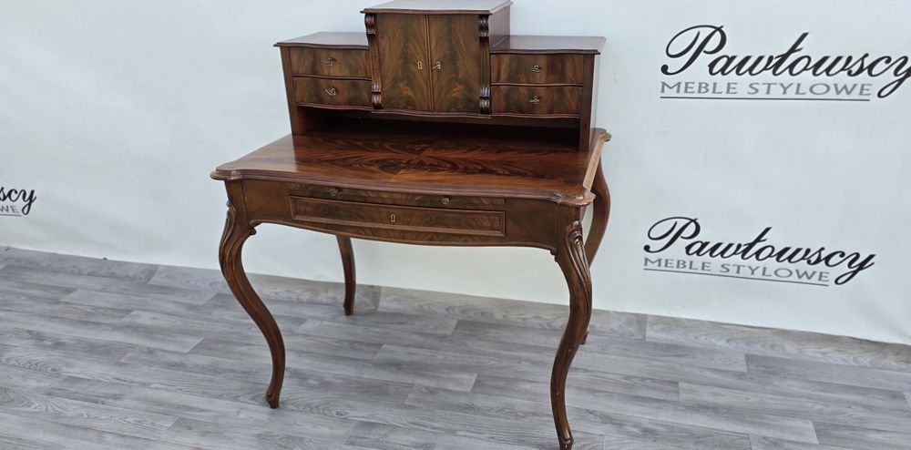 Sekretarzyk Biurko stylowe Mahoń Ludwik Chippendale