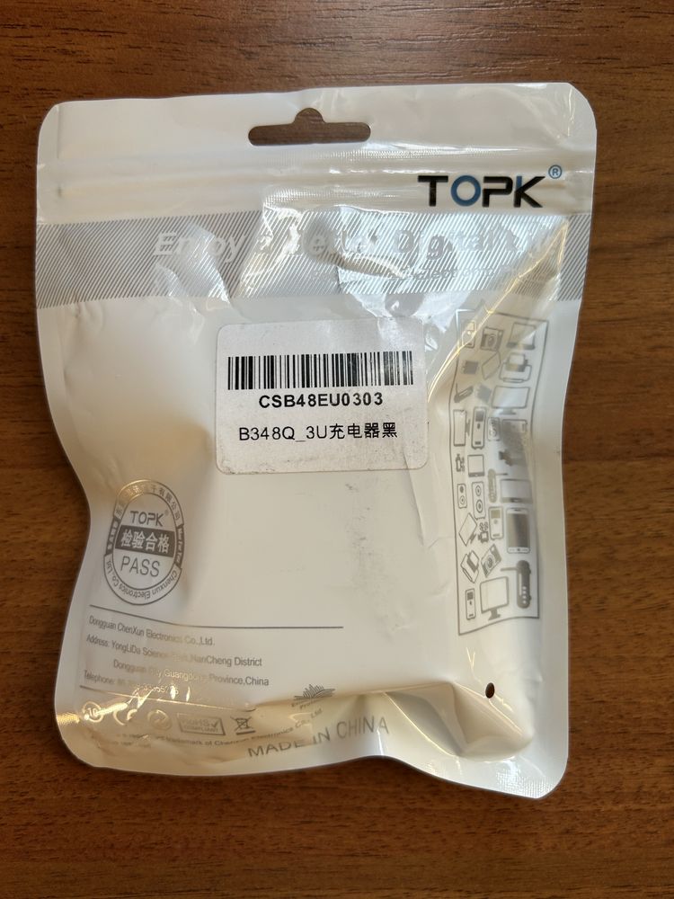 Мережевий зарядний пристрій TOPK B348Q 30W