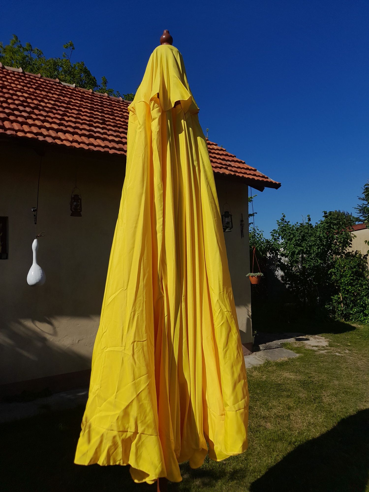 Parasol ogrodowy drewniany 350cm