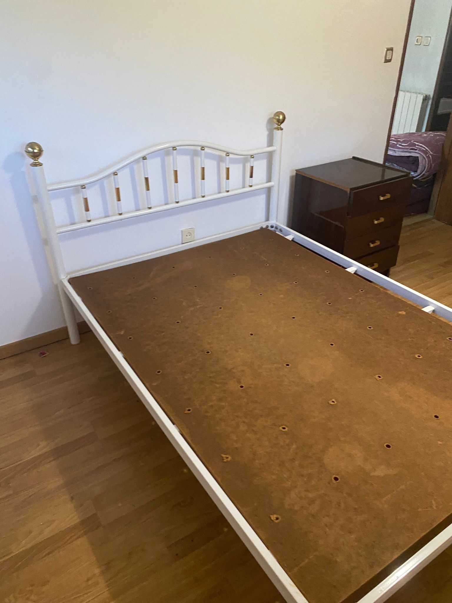 Cama ferro branco
