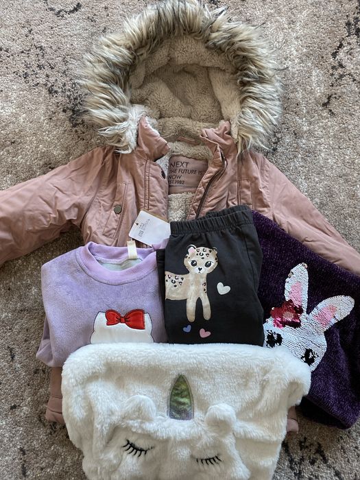 Пакет зимового одягу 3-4 роки дівчинка зимова куртка 98 104 7 одиниць