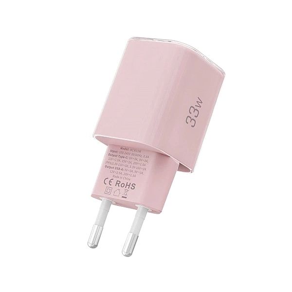 Ładowarka sieciowa Tech-Protect NCM33W 2-porty PD33W/QC3.0 - różowa