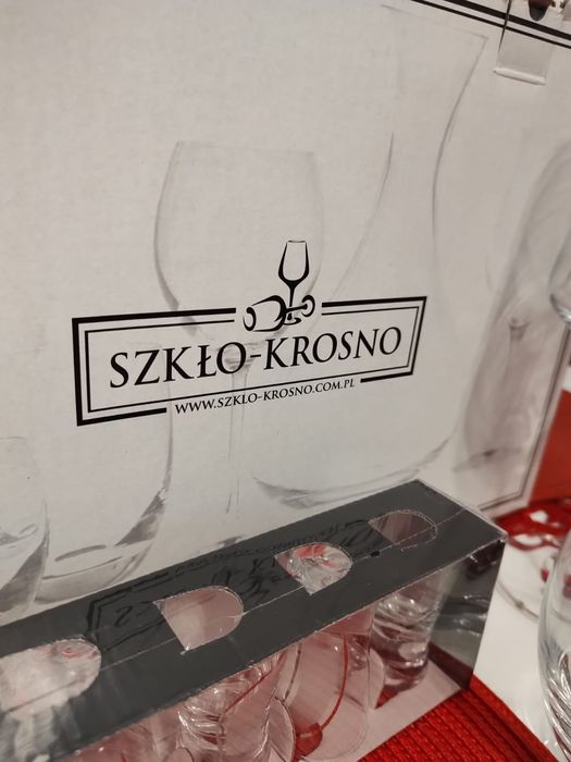 Komplet szkła Krosno Płetwa 18 el. + GRATIS Okazja Prezent Ślubny