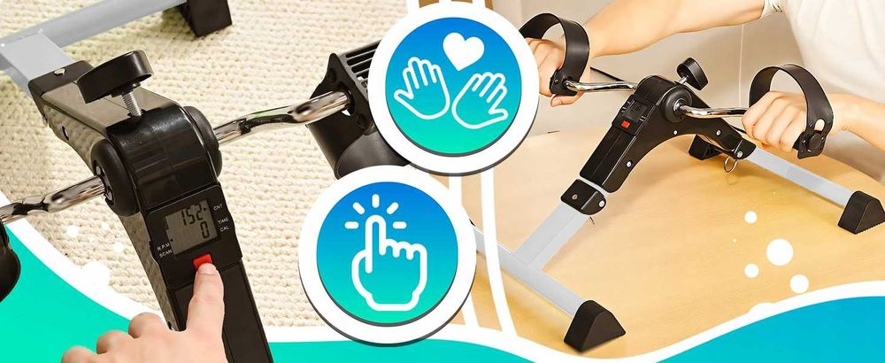 Rotorek rehabilitacyjny rotor rowerek treningowy wyświetlacz składany