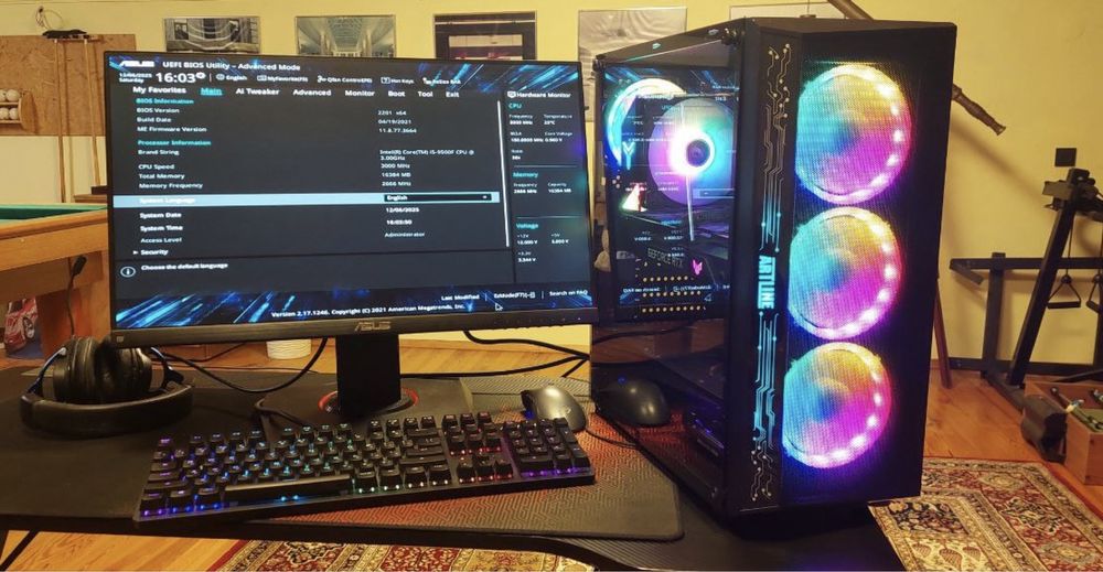 ПК RTX 3060 + 144гц ASUS TUF GAMING Моник + весь комплект периферии