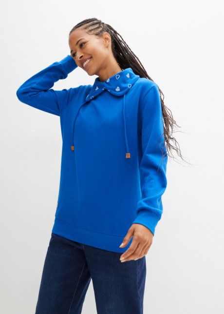 B.P.C bluza niebieska z kołnierzem w serduszka r.44/46